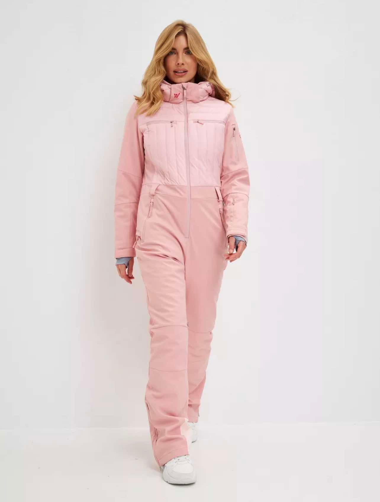 179145727 WHSROMA | Professional Ski Jumpsuit for Tall Teen Girls & Women | Powder Pink | For Sports & Family Winter Activities | Up to −30°C (−22°F)