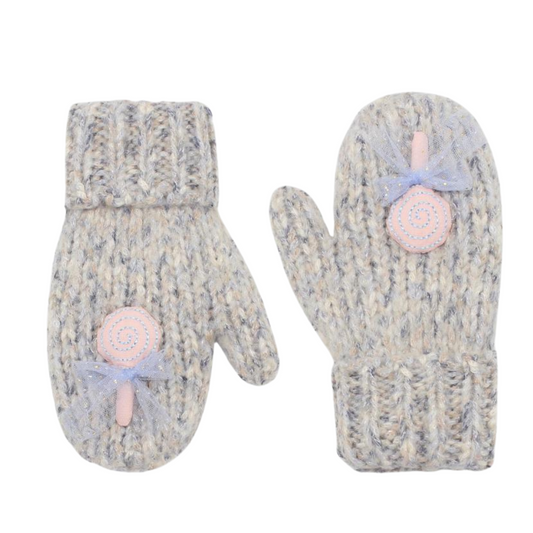 10487 Girls’ Winter Mittens | Double-Layer | Ages 4–6 Years