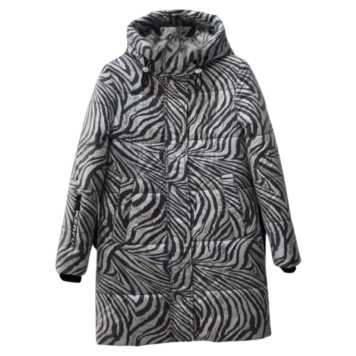 263  Girls’ Mid-Season Coat with Zebra Print – Waterproof & Windproof | Sizes 140–164 cm | Ages 9–15