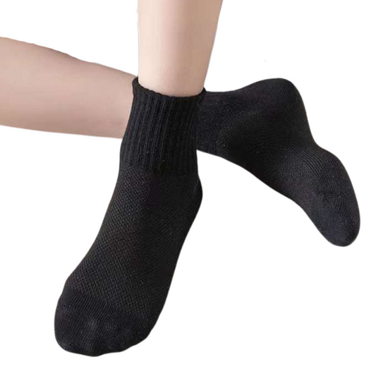 051 Unisex Kids' High-Cut Summer Cotton Socks – Lightweight, Breathable Mesh Cotton | 6 Pairs Pack | Ages 1–15 Years