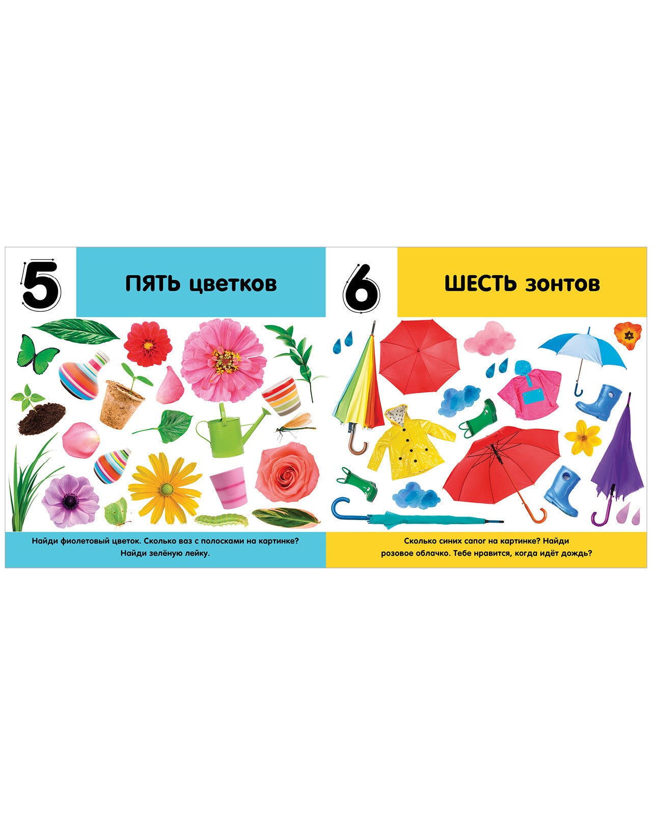 545095 Russian Baby Photo Book “Numbers” |Ages 0+| Counting from 1 to 20 | Educational Board Book with Real Photos | Ages 0+ | Clever Publishing