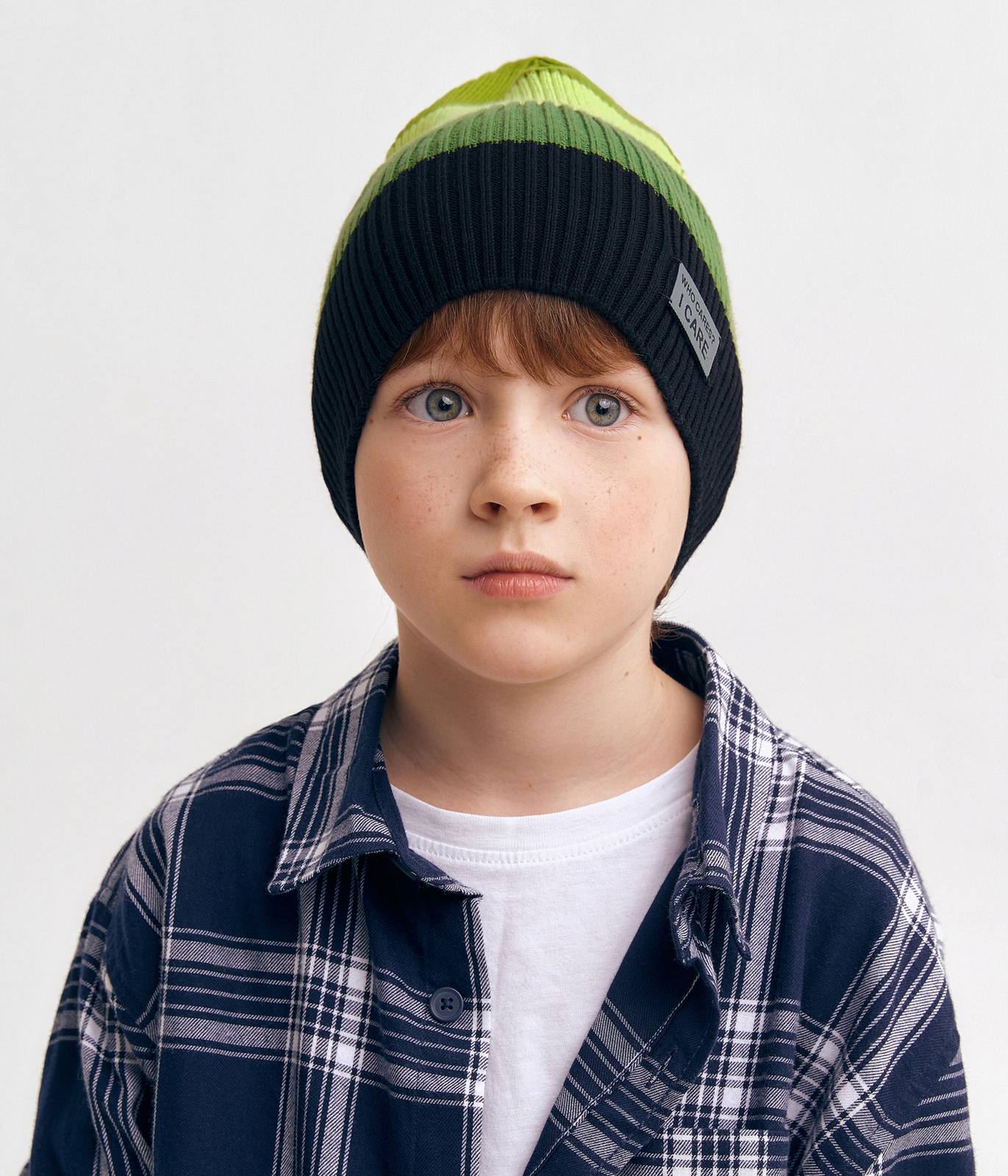 11833 Teen Unisex Cotton Knit Beanie with Patch | 100% Cotton | Spring–Fall | Size 54–56 | Ages 6–12