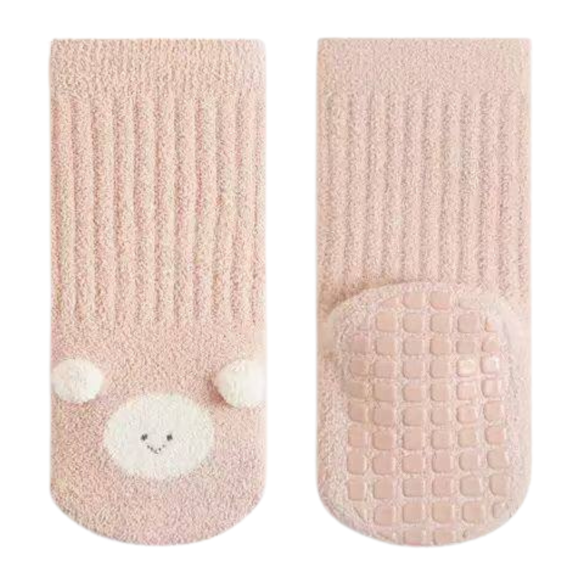 15062 Unisex Toddler Warm Terry Grip Socks – Soft Non-Slip Socks with Wide Silicone Sole | Ages 1–4 Years