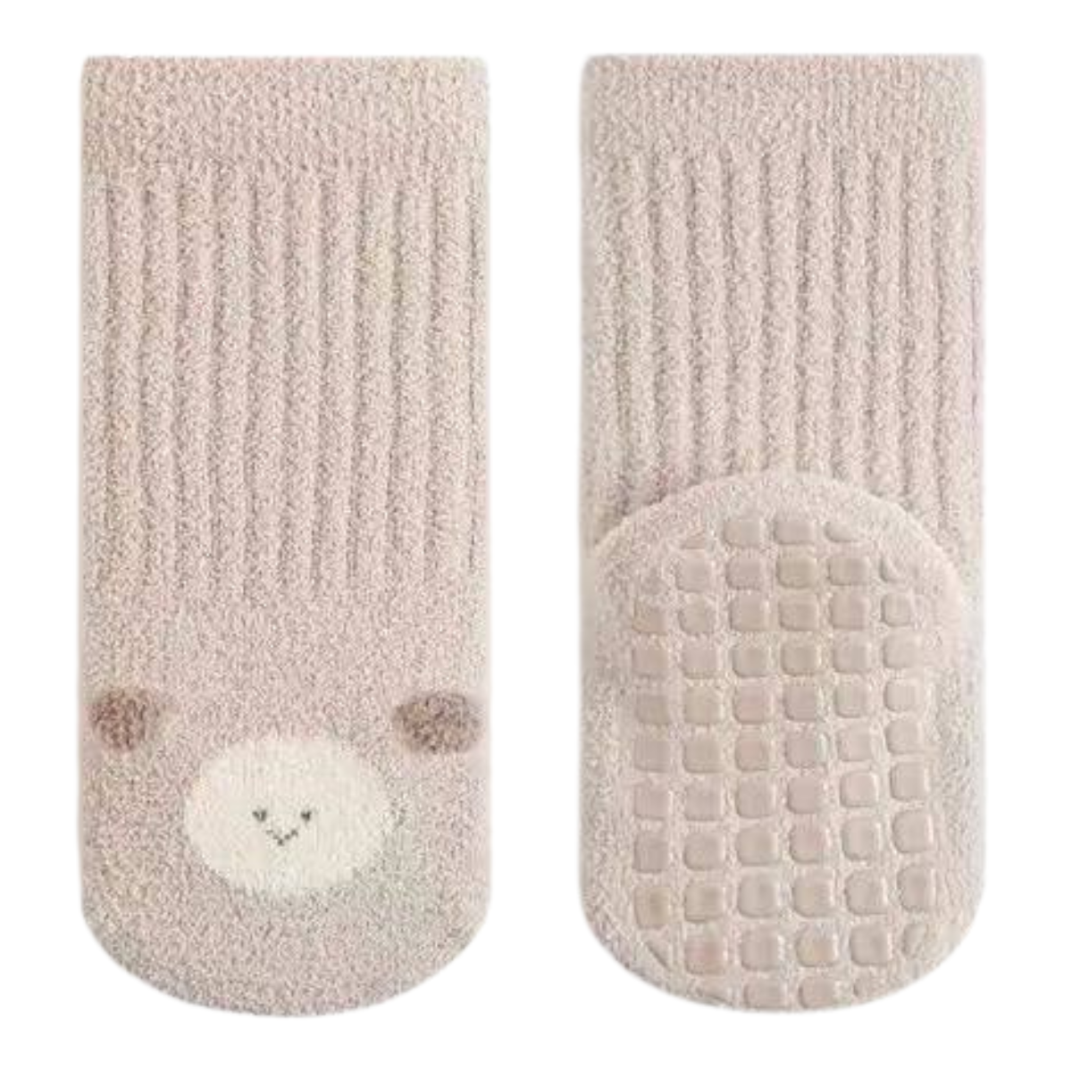 15062 Unisex Toddler Warm Terry Grip Socks – Soft Non-Slip Socks with Wide Silicone Sole | Ages 1–4 Years