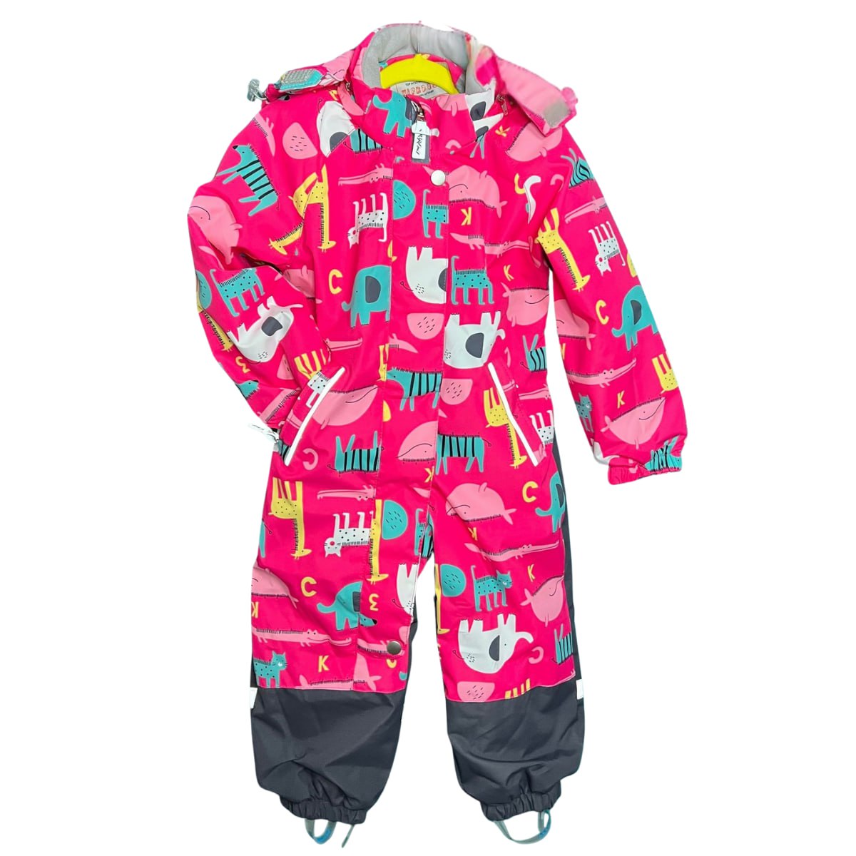 613  Girls’ Mid-Season Membrane Suit – Jacket with Hood and Pants | Waterproof & Windproof | Cotton Lining | Sizes 86–116 (2–6 Years)
