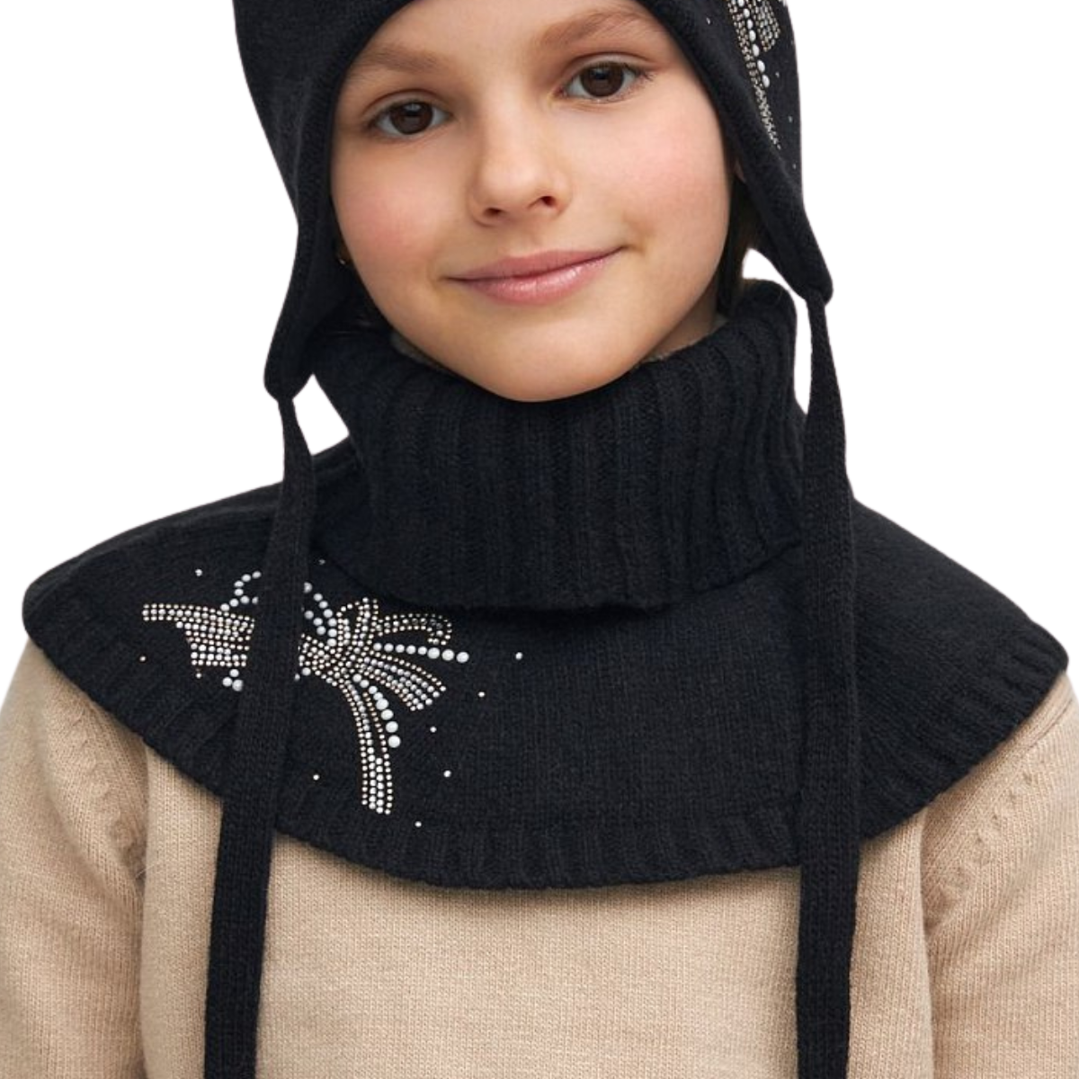 11409 Warm Girls’ Knitted Dickey with Cashmere & Wool | Fall–Winter