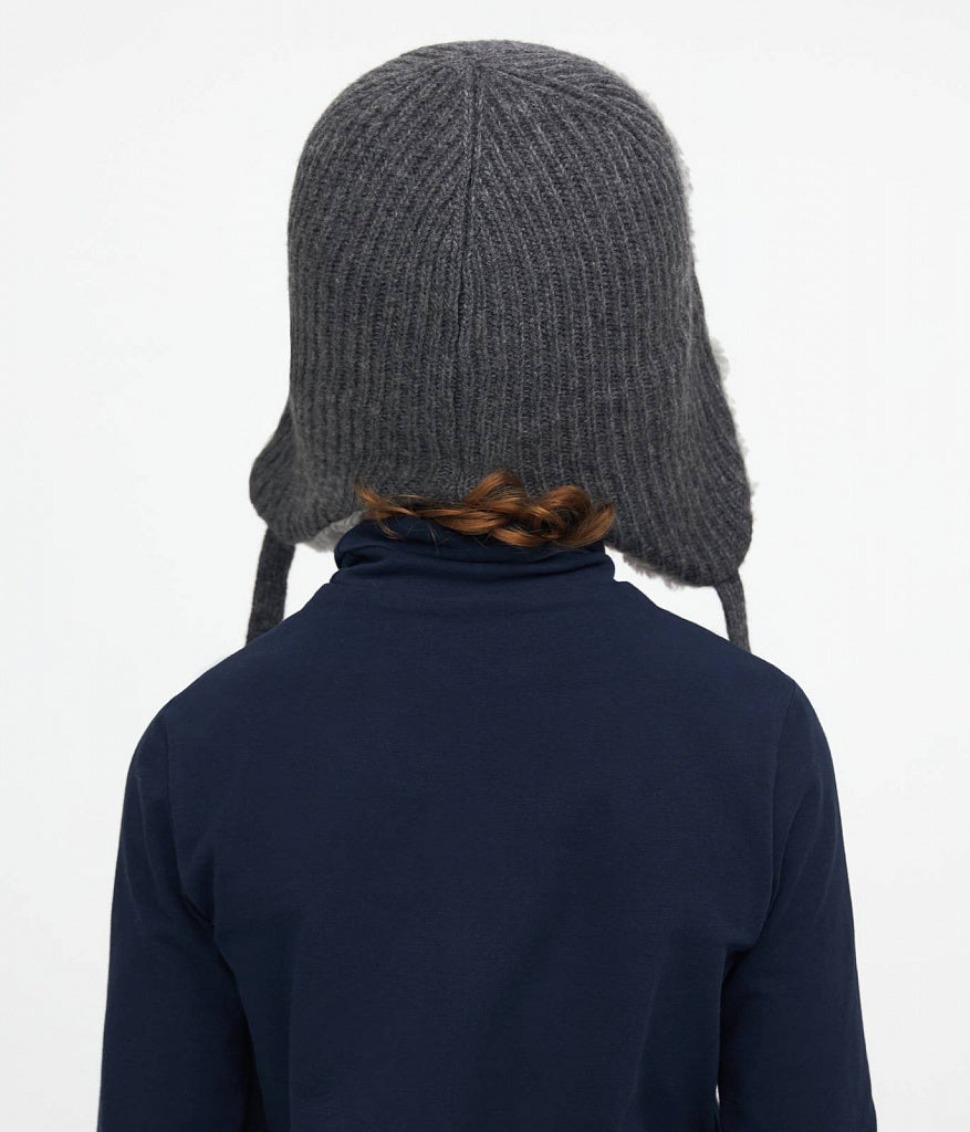 20000 Boys’ Winter Trapper Hat with Earflaps & Faux Fur Lining | Size 52-54 | 3–5 years | Cashmere, Wool | 100% Cotton Lining