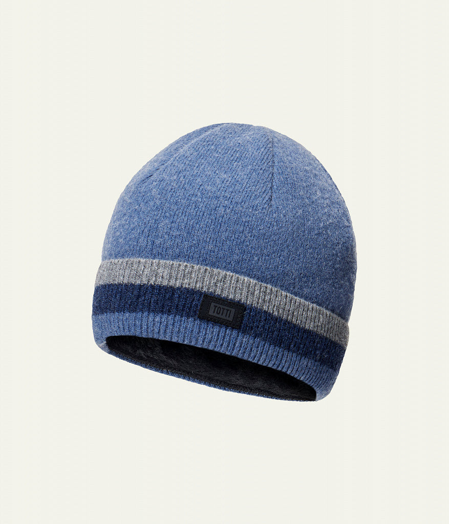 60543 Boys’ Winter Wool Blend Hat with Stripes – Cashmere & Wool | Sizes 54–56 | Ages 6–12 Years
