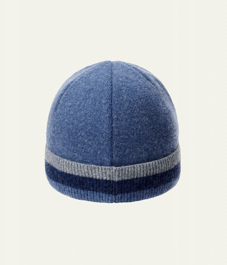 60543 Boys’ Winter Wool Blend Hat with Stripes – Cashmere & Wool | Sizes 54–56 | Ages 6–12 Years