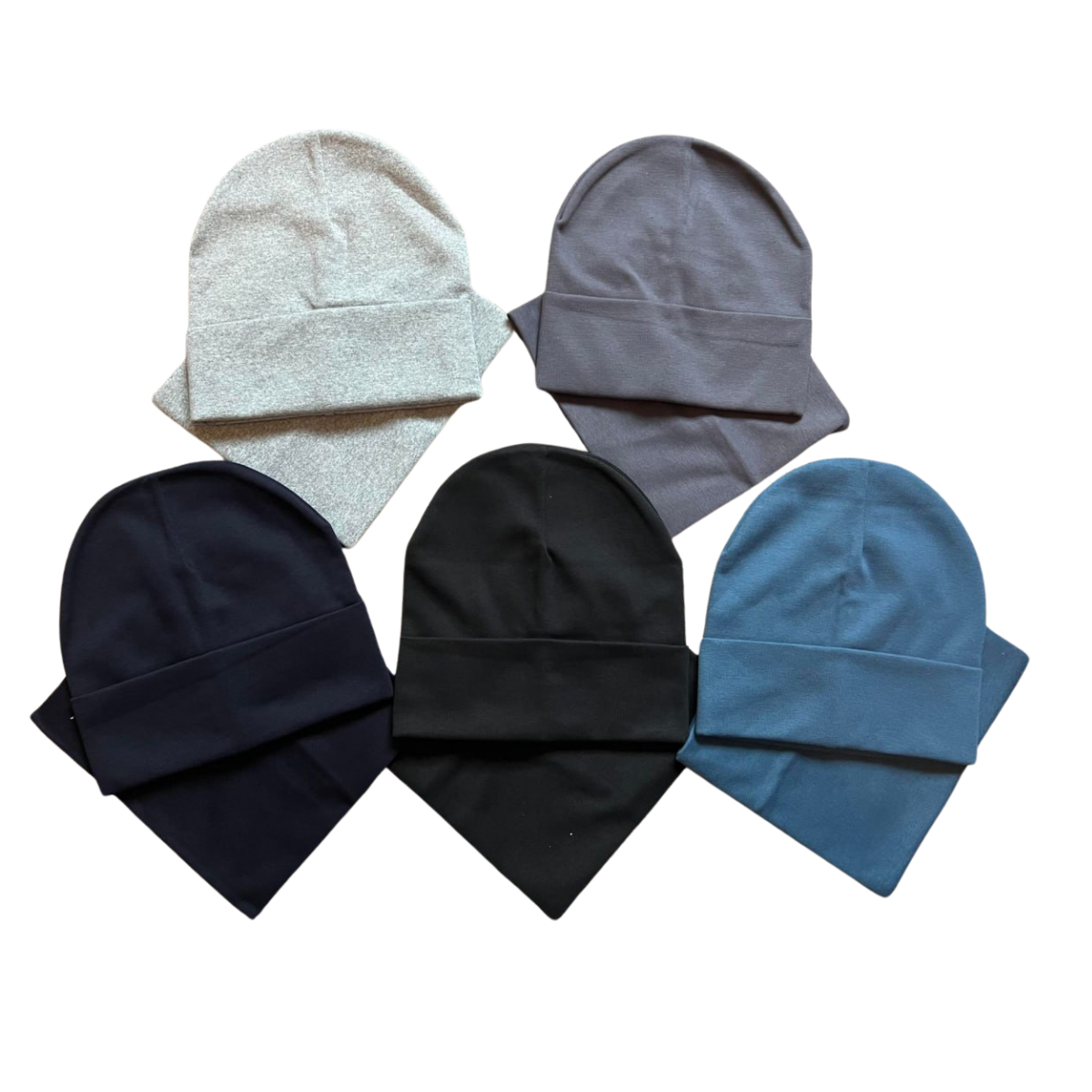 153 Boys’ Set — Cotton Beanie & Snood | 5–8 Years | Double-Layer | Spring–Fall