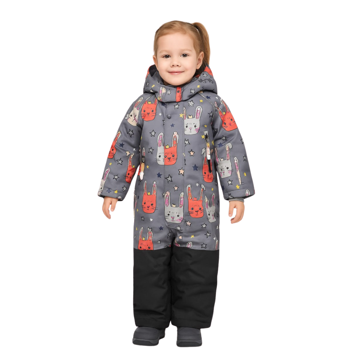 2247 Girls’ Mid-Season Membrane Jumpsuit | With Hood | Waterproof & Windproof | Cotton Lining | Sizes 92–116 (2–6 Years)