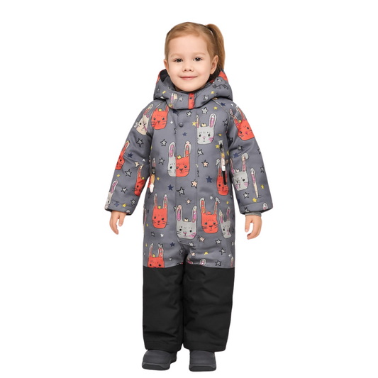 2247 Girls’ Mid-Season Membrane Jumpsuit | With Hood | Waterproof & Windproof | Cotton Lining | Sizes 92–116 (2–6 Years)