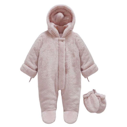 9242 Girls’ Plush Demi-Season Baby Jumpsuit with Cotton Lining – Navy Blue | 0–9 Months | Fall/Spring (Euro Winter)