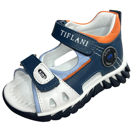 204 Tiflani Leather Anatomical Sandals for Boys | Arch Support | Open Toe & Closed Heel | Summer Shoes | Sizes 21–30