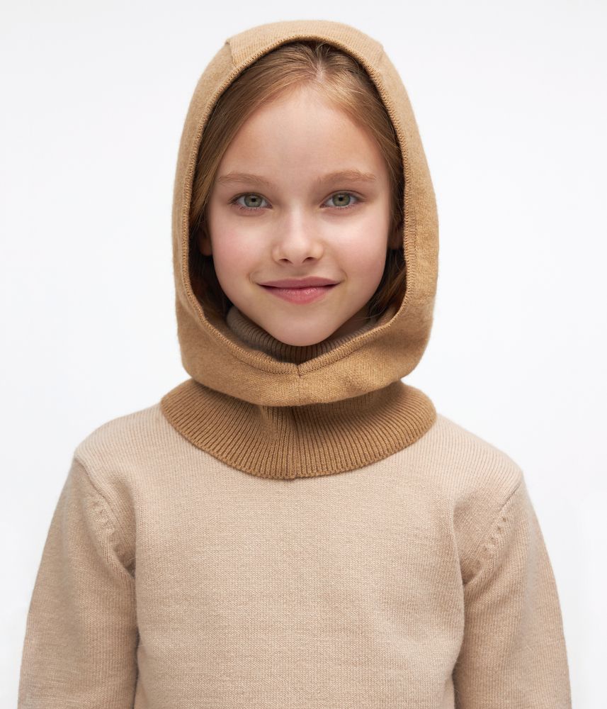11203 Kids’ Knitted Hood with Cashmere & Wool | Fall & Euro Winter (up to 0°C) | 2–5 Years (52–54 cm)