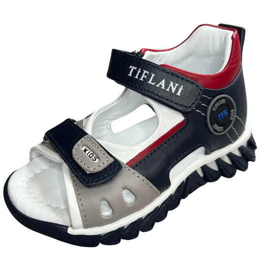 204 Tiflani Leather Anatomical Sandals for Boys | Arch Support | Open Toe & Closed Heel | Summer Shoes | Sizes 21–30