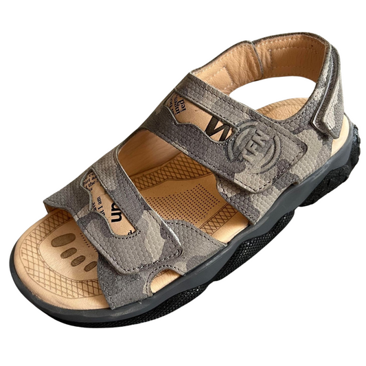 Boys' Open-Heel Open-Toe Military Sandals –  Including Wide Feet
