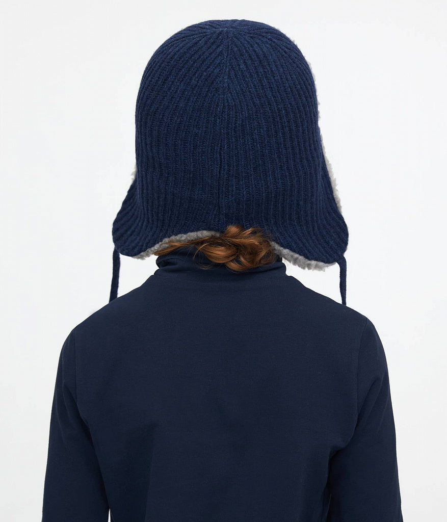 20000 Boys’ Winter Trapper Hat with Earflaps & Faux Fur Lining | Size 52-54 | 3–5 years | Cashmere, Wool | 100% Cotton Lining
