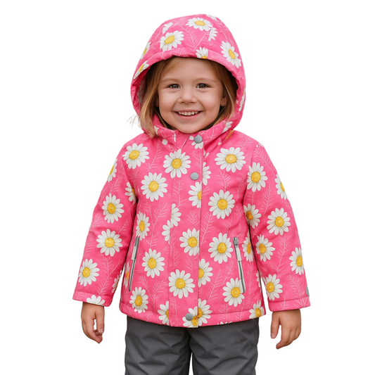 636  Girls ’ Mid-Season Membrane Suit – Jacket with Hood and Bib Overalls | Waterproof & Windproof | Cotton Lining | Sizes 92–116 (2–6 Years)