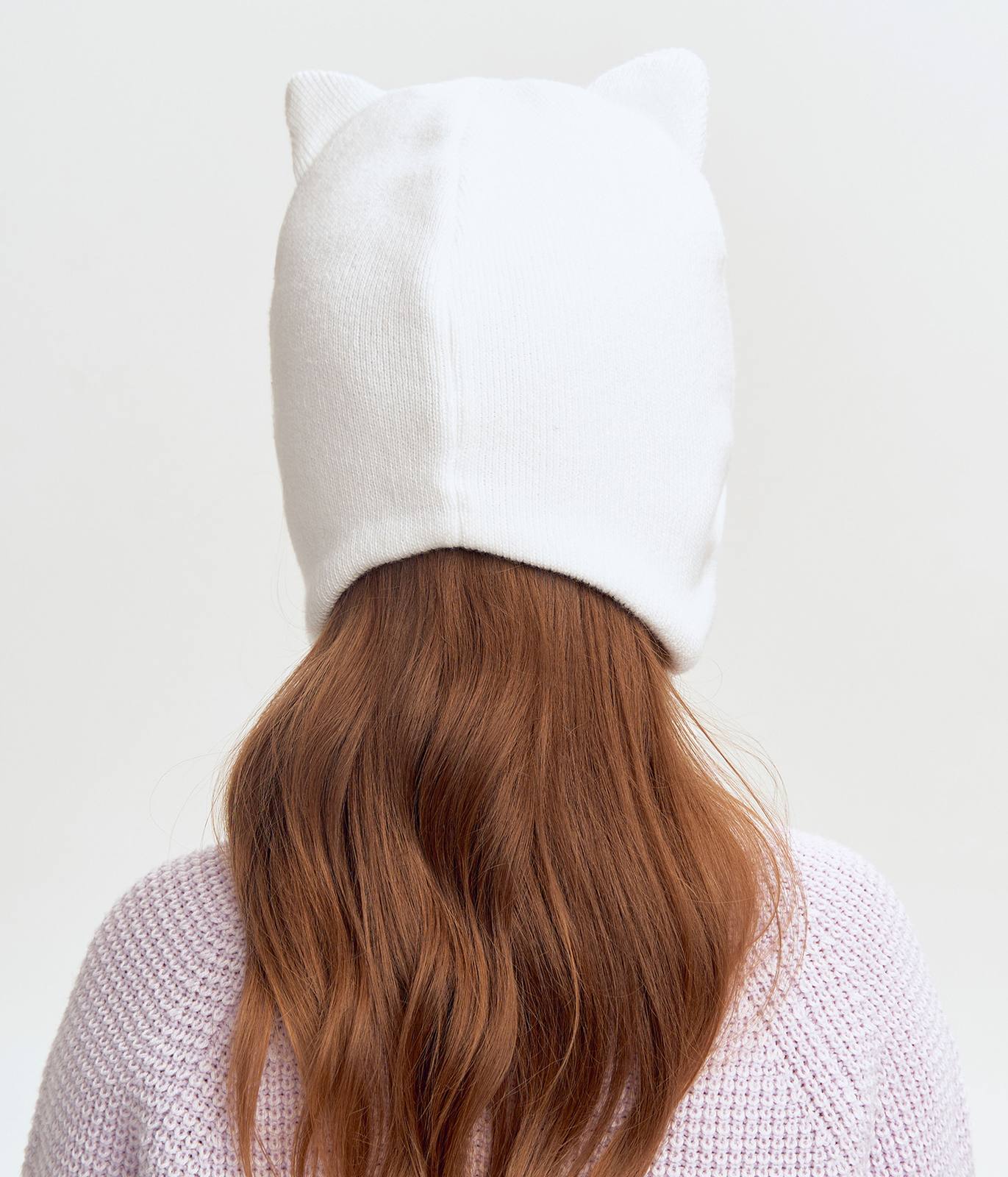 11717 Girls' Kitten Ears Cotton Beanie with Rhinestones 🐱 100% Cotton | Size 50–52 | Ages 18–36 Months | Spring & Autumn