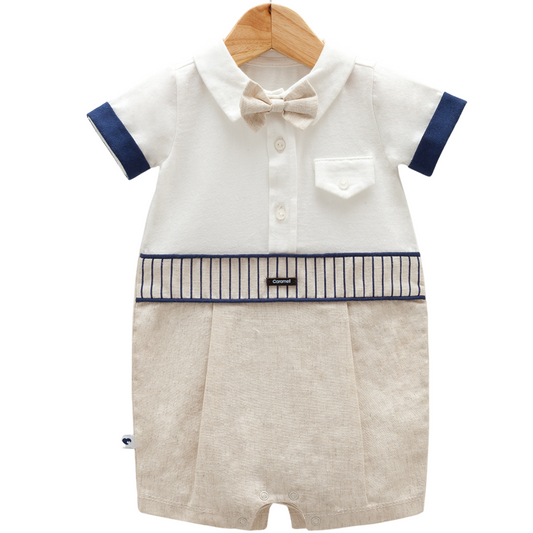 8038 Newborn & Baby Short-Sleeve and Legless Romper – 100% Cotton | 0–12 Months | Festive Outfit for Holidays & Photoshoots