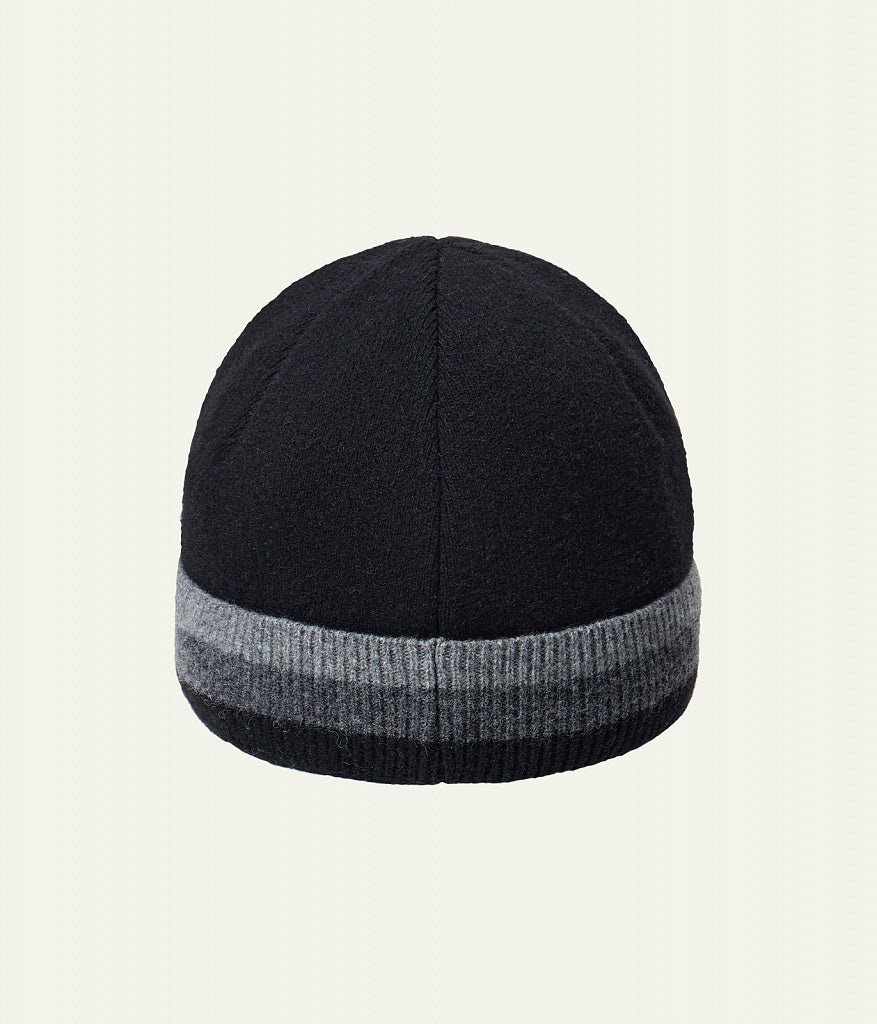 60543 Boys’ Winter Wool Blend Hat with Stripes – Cashmere & Wool | Sizes 54–56 | Ages 6–12 Years