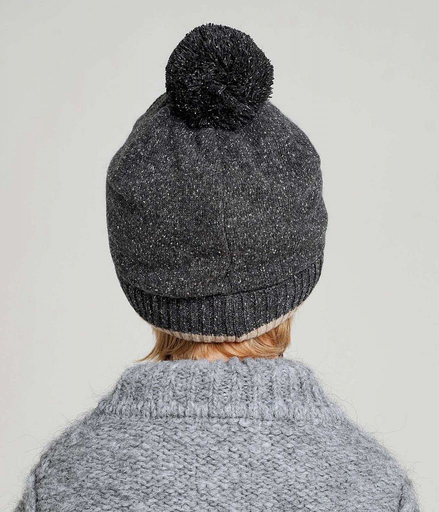 80720 Boys’ Winter Knit Hat with Polar Bear Design & Pom-Pom – Wool & Silk Blend | Size 52–54 | Ages 3–5 Years | Cotton Lining + Insulation | Up to –10°C