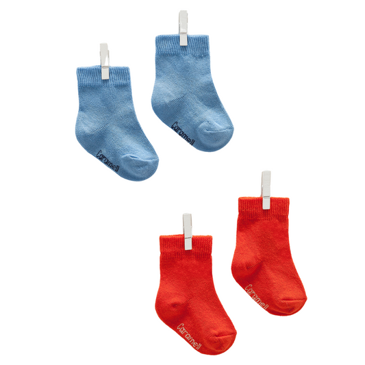 8309 High Ankle Cotton Socks for Newborns – Unisex Solid Colors | 2-Pack | Ages 0–6 Months