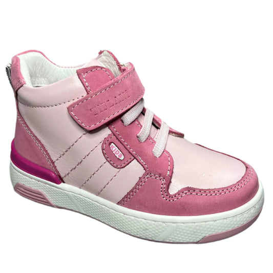 701 Tiflani Girls Calfskin Leather Sneaker-Boots | Velcro Strap, Elastic Laces, Warm Lining & Anatomical Support (Sizes 21–30)