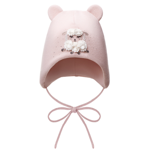 12313 Baby Girls’ Winter Hat with Ears | 9-18  Months | Cashmere Wool Blend, Cotton Lining