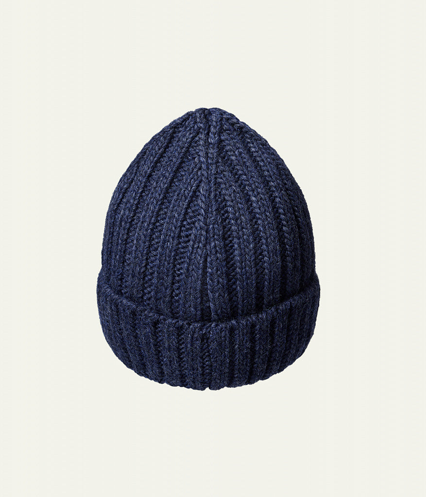 11269 Boys’ Ribbed Knit Winter Hat with Pointed Crown – Wool Blend | Sizes 54–56 | Ages 6–12 Years