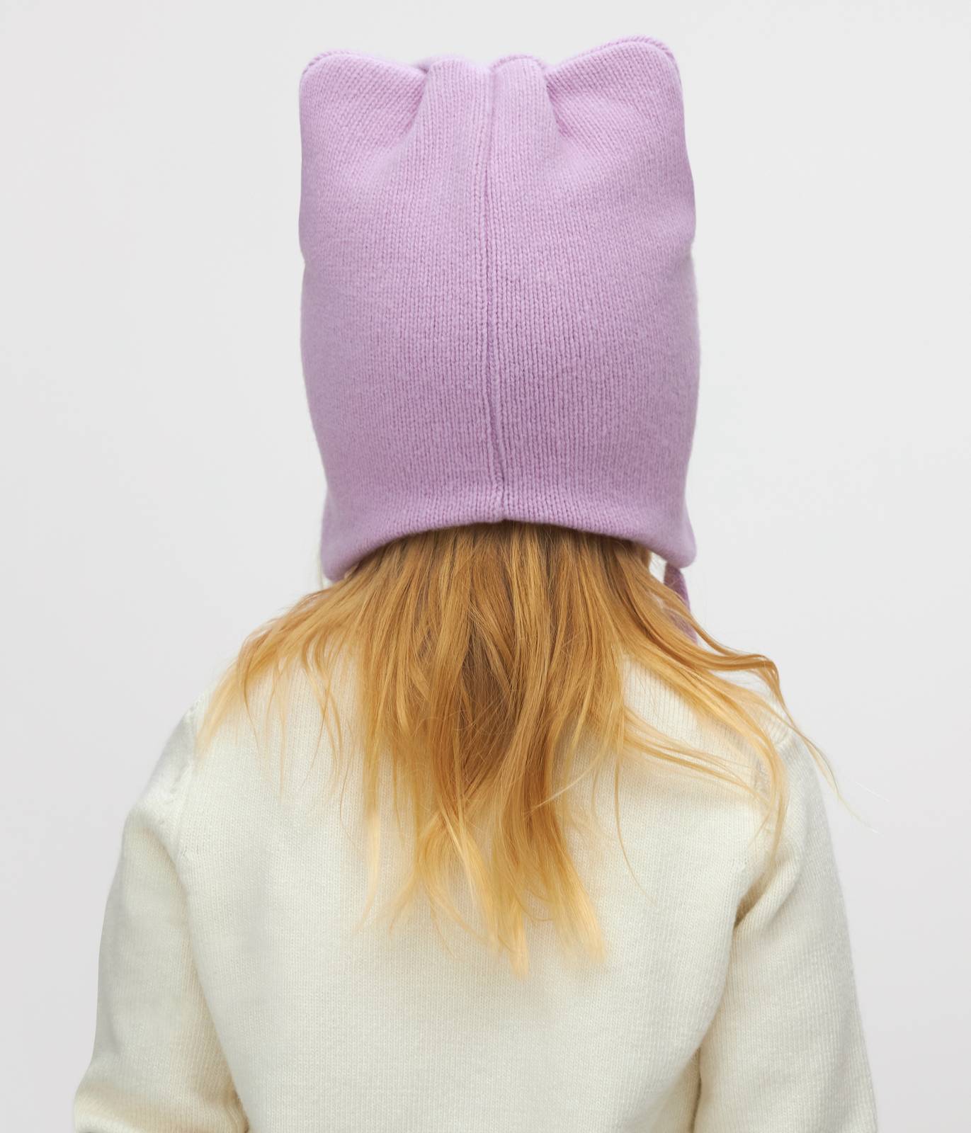 11261 Girls’ Warm Winter Hat with Ears, Tie Strings & Unicorn Rhinestone Design | 18–36 Months | Cashmere Wool Blend, Cotton Lining