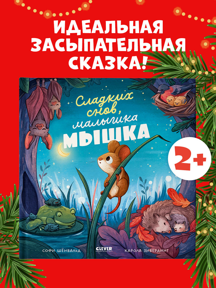 114825 Russian Kids Book “Goodnight, Little Mouse” |Ages 3+ | Sofie Schönwald & Karola Sieverding | Clever Publishing | Picture Book