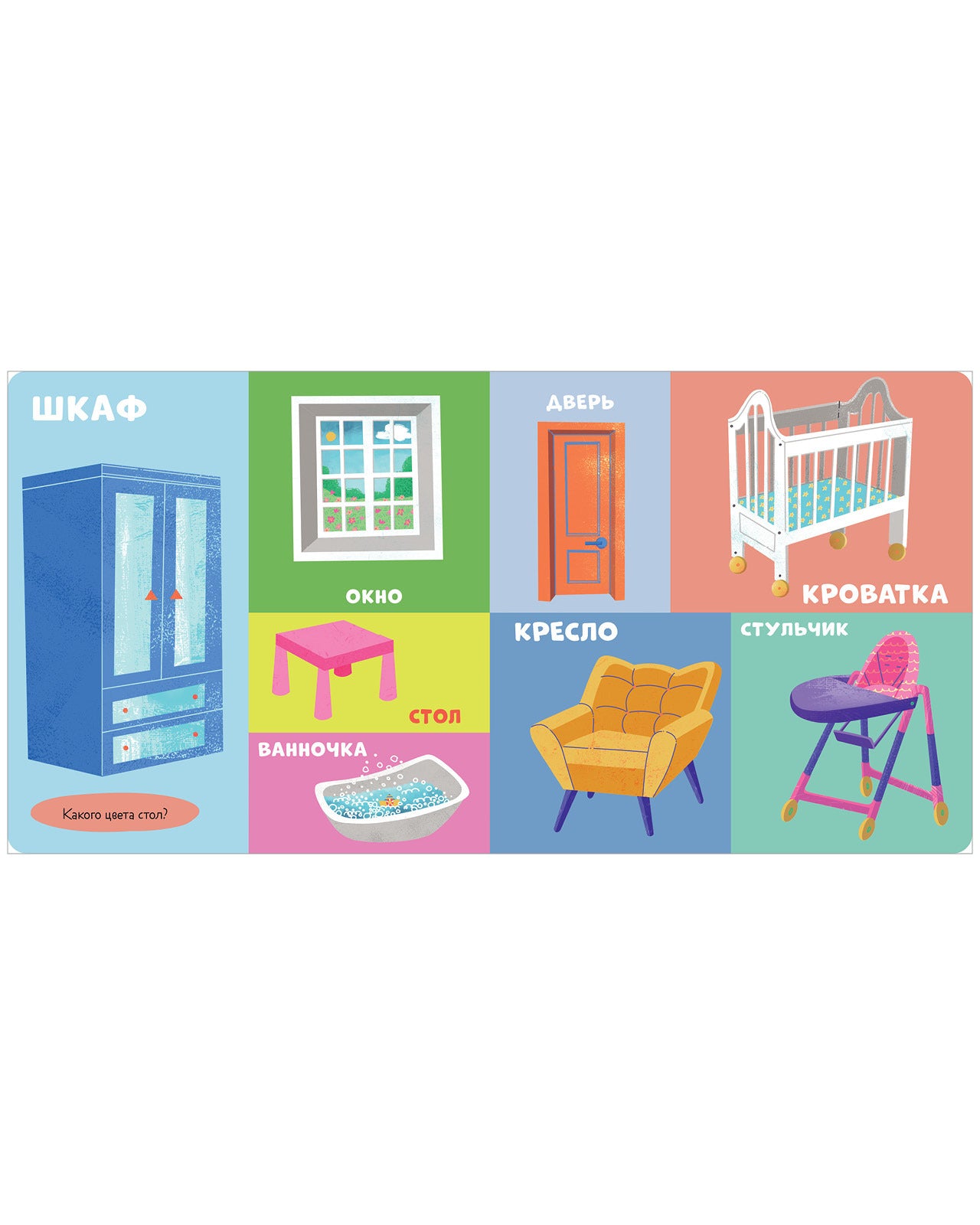 114719 Russian Baby Board Book “100 First Words” | Speech Development Book for Toddlers | Ages 1+ | Clever Publishing