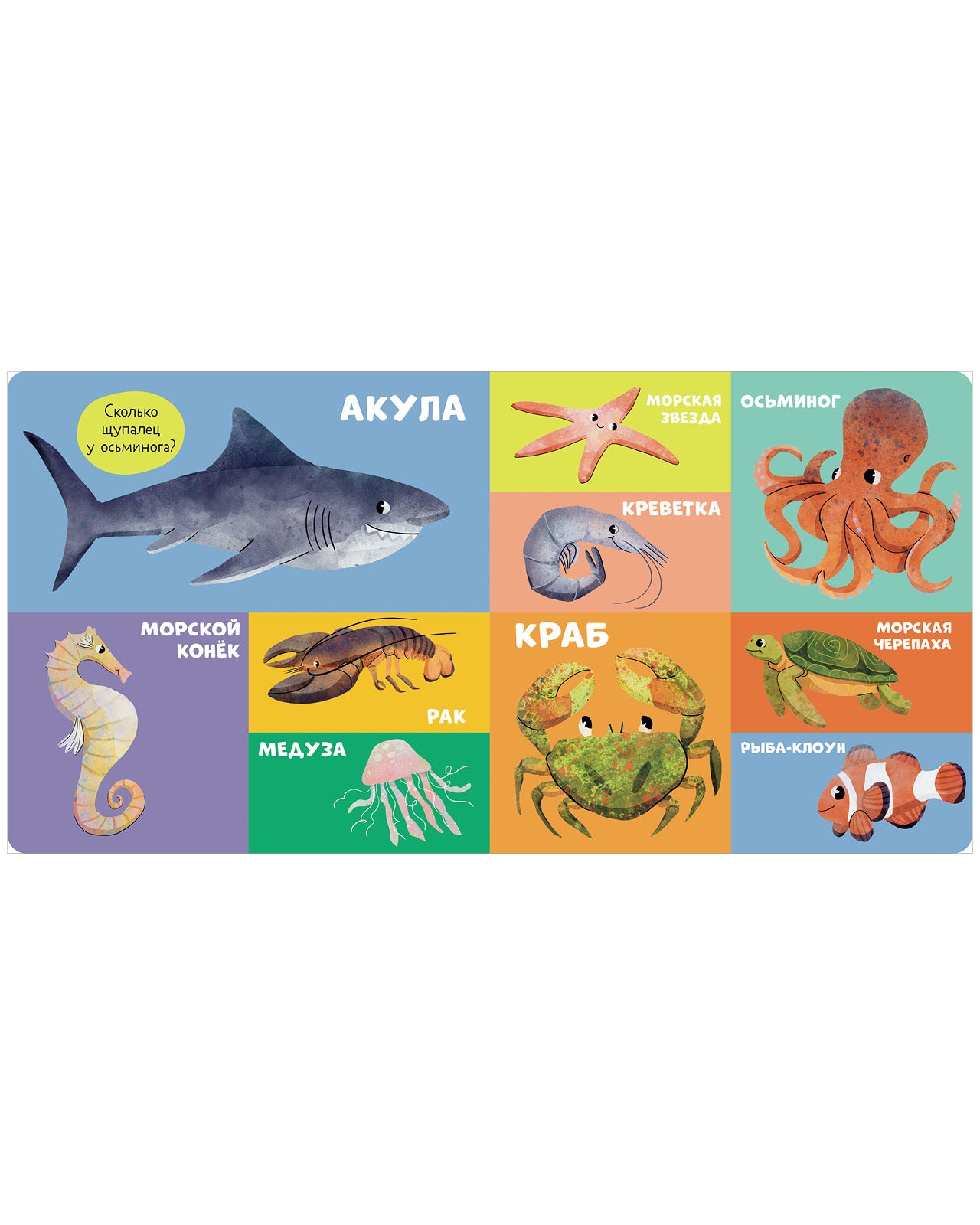 114726 Russian Baby Board Book “100 Animals” | Speech Development Book for Toddlers | Ages 1+ | Clever Publishing