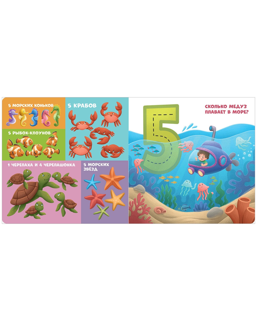 116997 Russian Children's Board Book “My First Counting Book 1 to 10” | Early Learning Numbers & Colors | Ages 2–5 | Clever Publishing