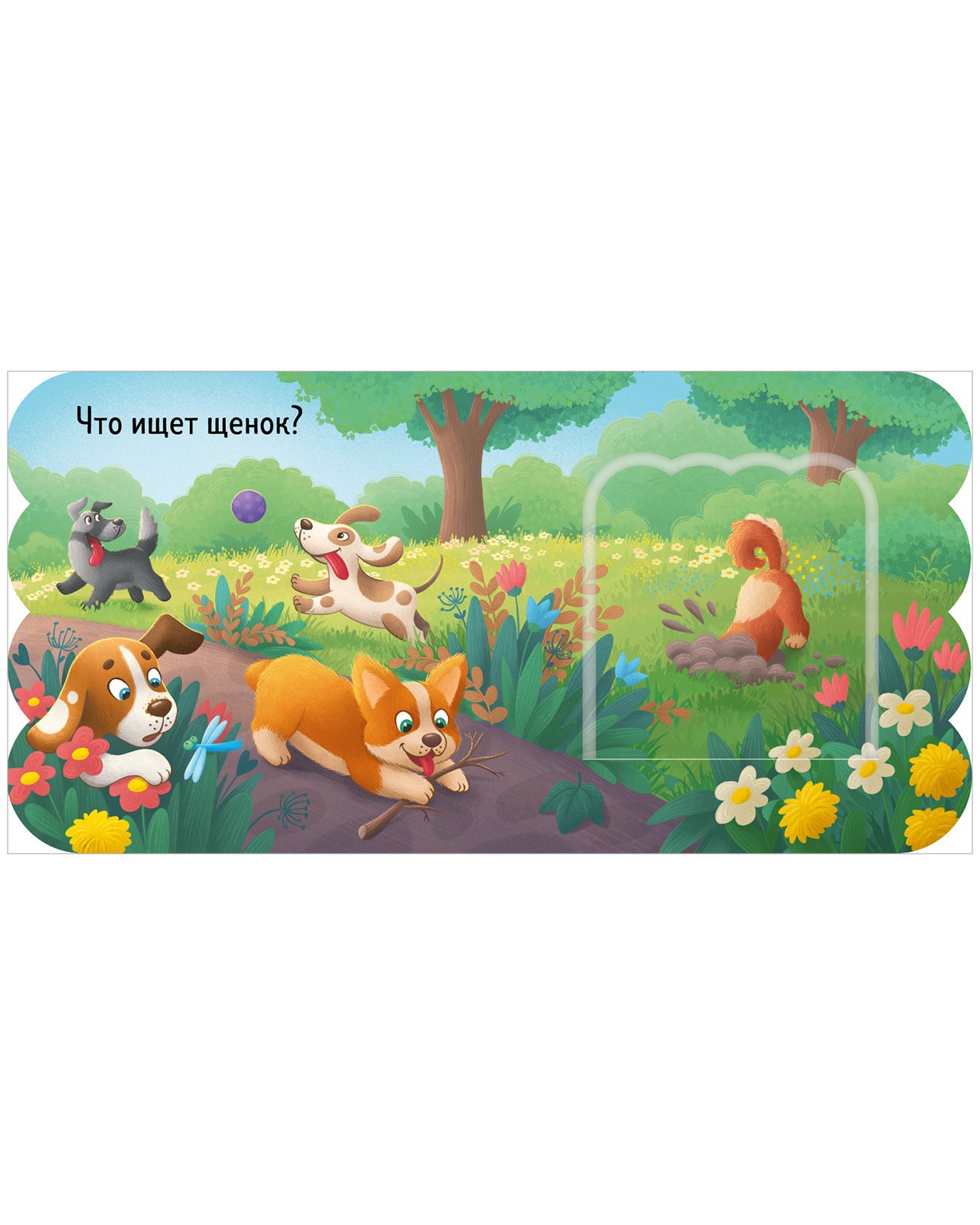 520015 Russian Baby Lift-the-Flap Book “Puppies” | Interactive Board Book | Early Learning & Fine Motor Skills | Ages 0+ | Clever Publishing