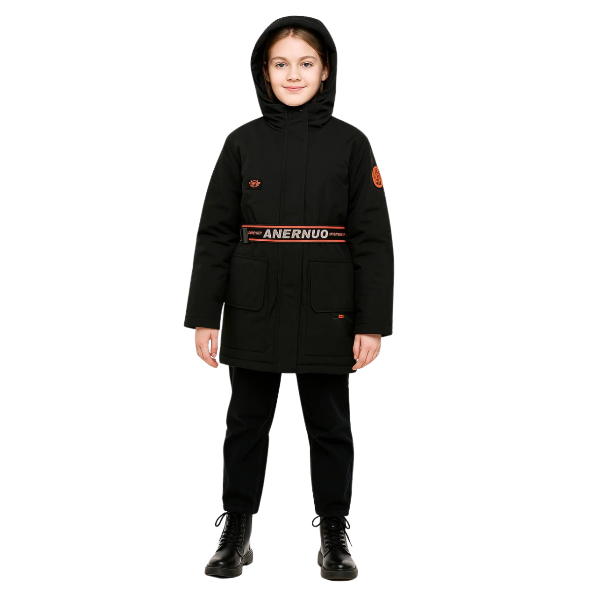 274   Unisex Mid-Season Parka with Belt | Ages 10–16 | Sizes 140–164 cm
