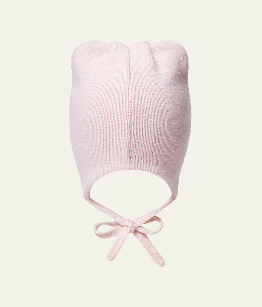 11271 Girls’ Winter Hat with Ears, Tie Strings & Ice Cream Design | 18–36 Months | Cashmere Wool Blend, Cotton Lining