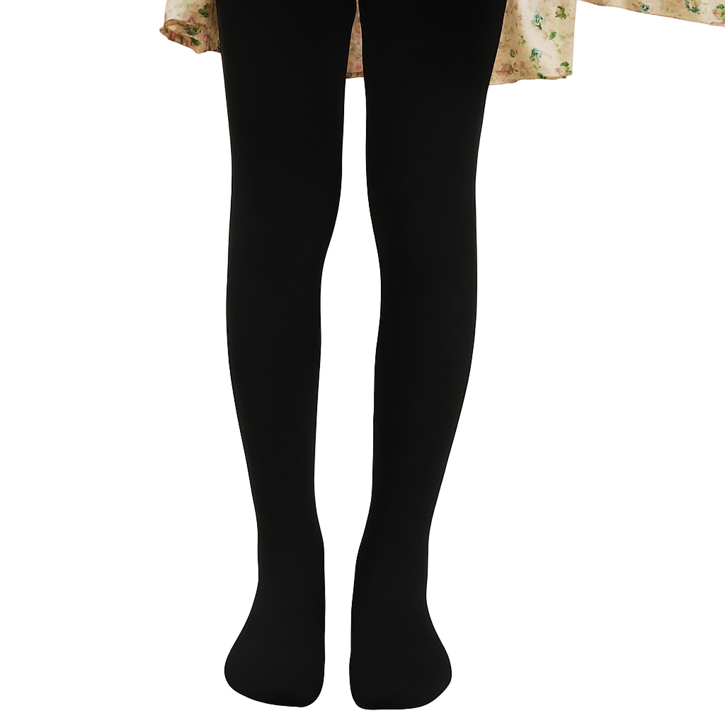 310 Girls’ Cotton Knit Tights with Non-Slip Sole – Perfect for School | Ages 1–16 | Made in Korea