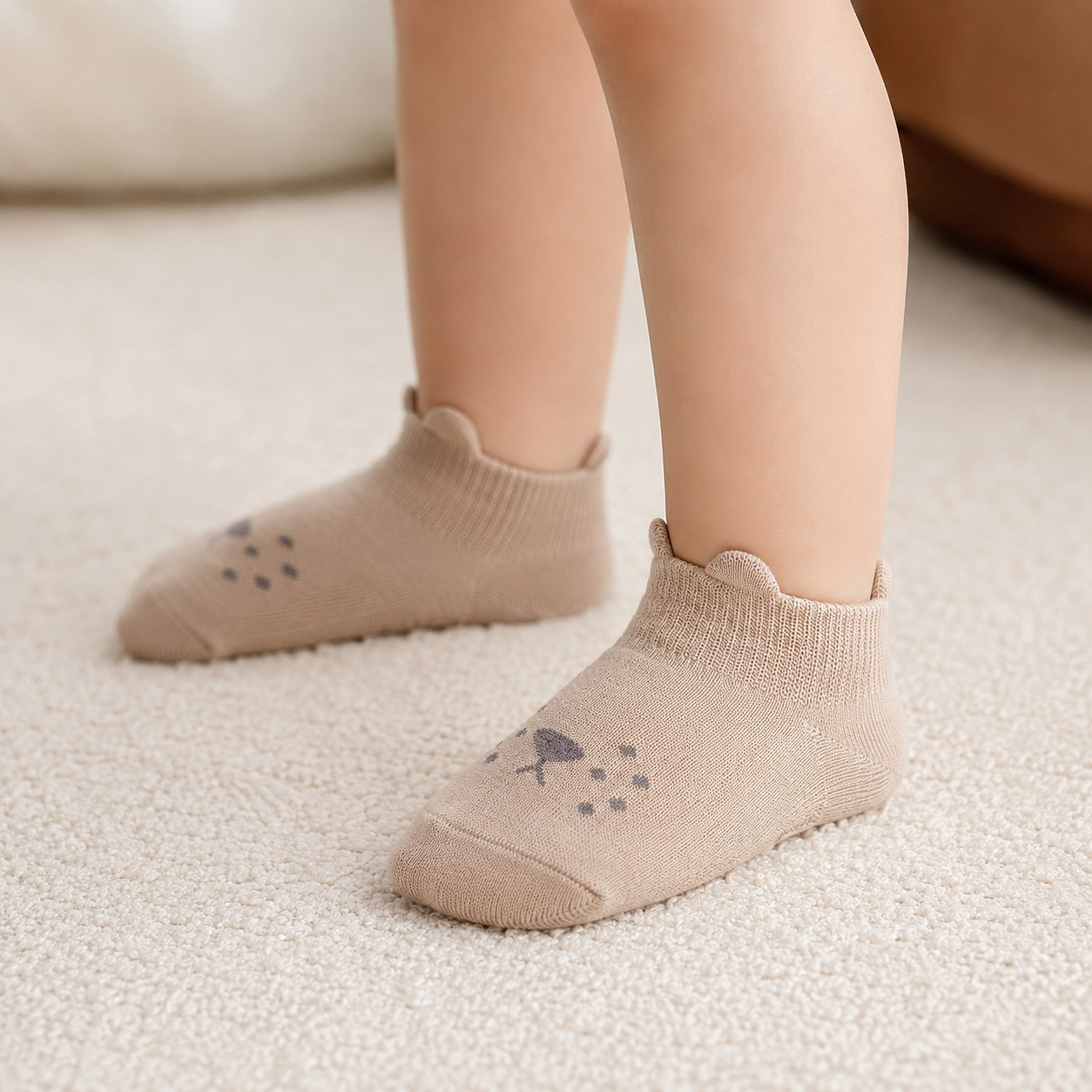 457 Unisex Short Thin Summer Cotton Grip Socks for Babies & Toddlers – Breathable Non-Slip Low Cut Socks | Sizes 12–24M, 2–4Y