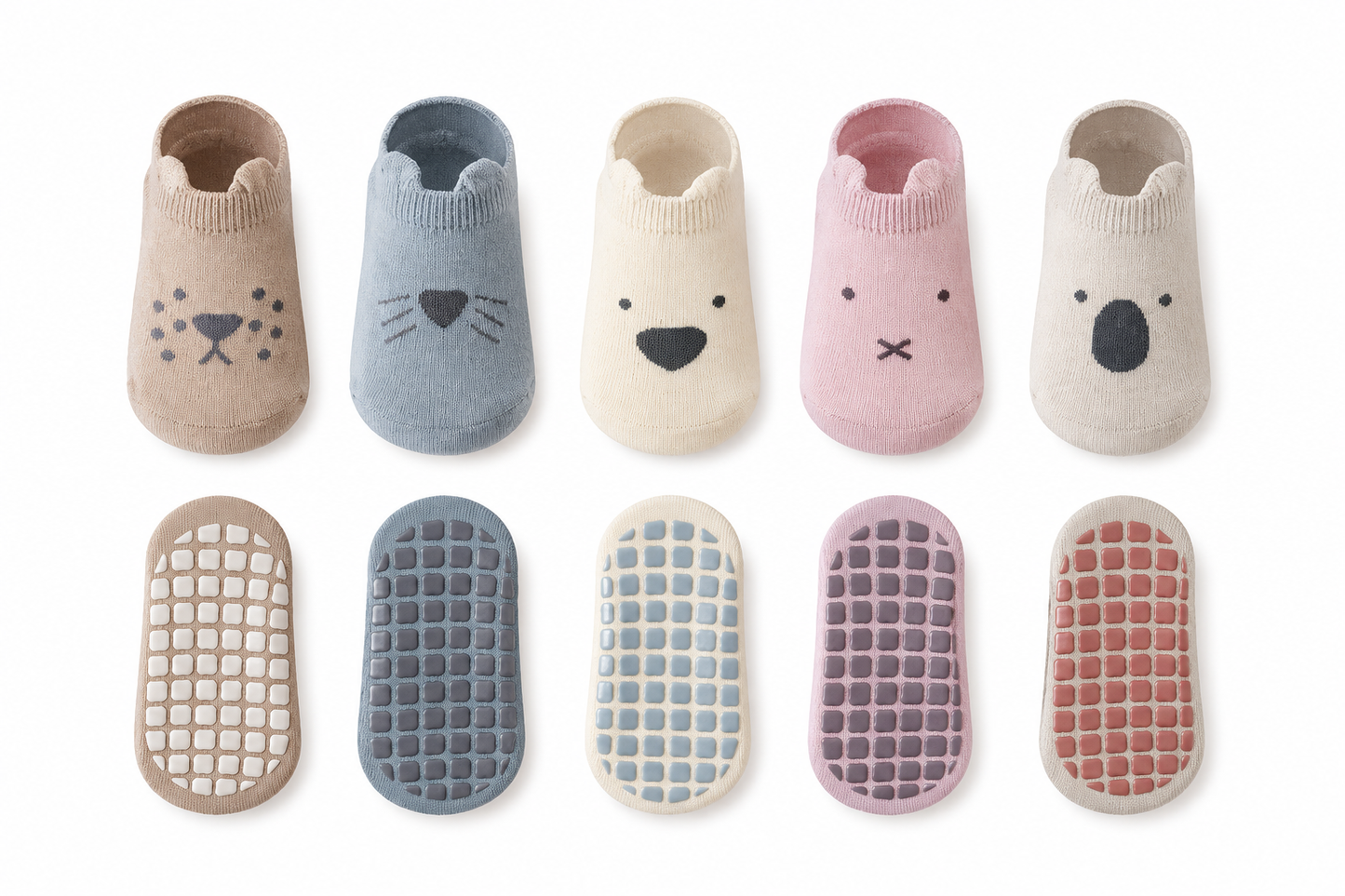 457 Unisex Short Thin Summer Cotton Grip Socks for Babies & Toddlers – Breathable Non-Slip Low Cut Socks | Sizes 12–24M, 2–4Y