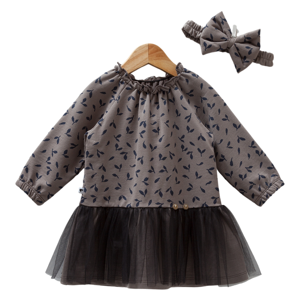 Newborn Lace Clothing Set gray