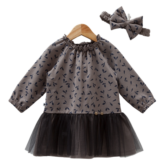Newborn Lace Clothing Set gray