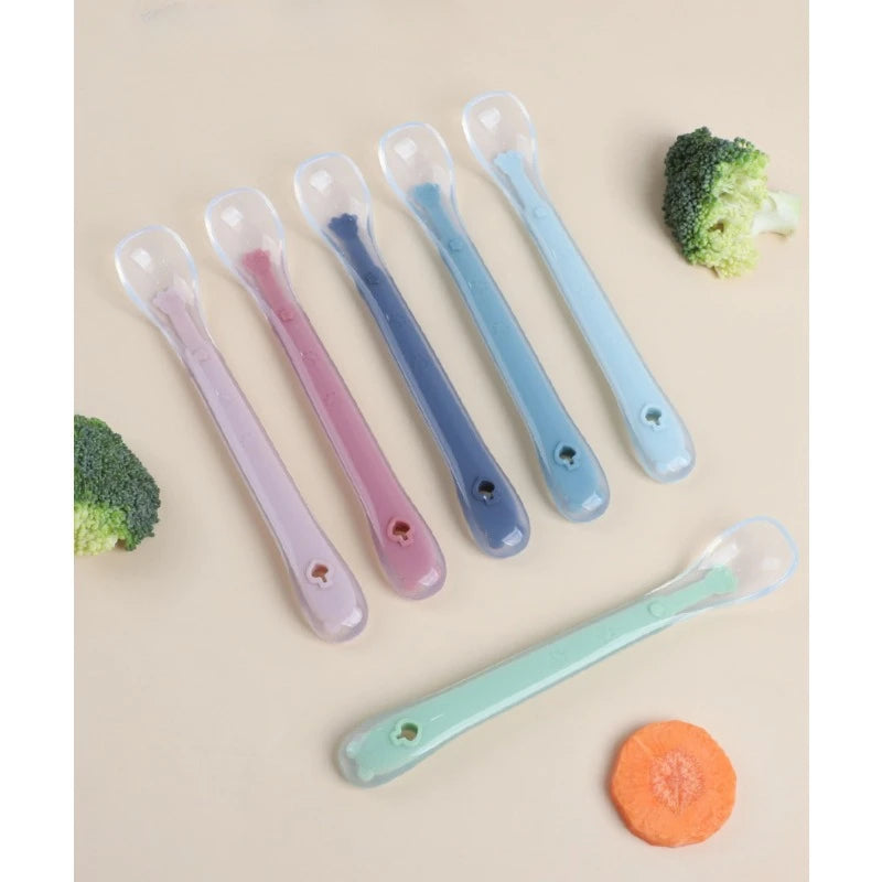 The best spoon according to all reviews Soft Silicone Baby Spoon – Tall & Wide for Easy Feeding | Feeding Tableware