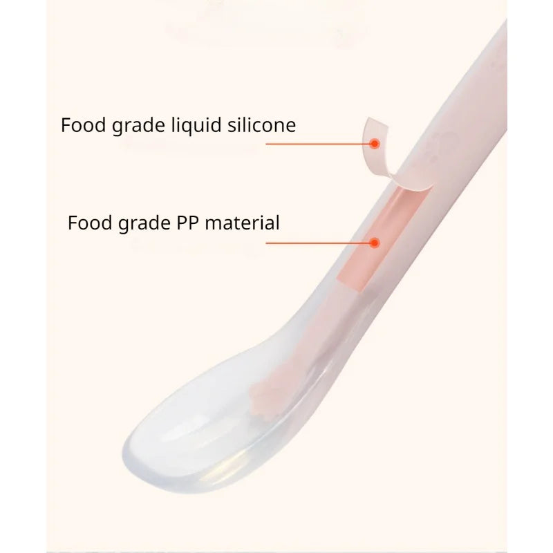 The best spoon according to all reviews Soft Silicone Baby Spoon – Tall & Wide for Easy Feeding | Feeding Tableware