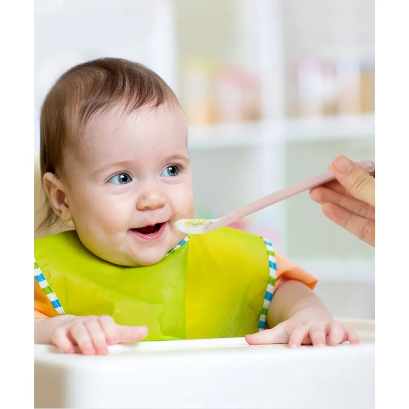The best spoon according to all reviews Soft Silicone Baby Spoon – Tall & Wide for Easy Feeding | Feeding Tableware
