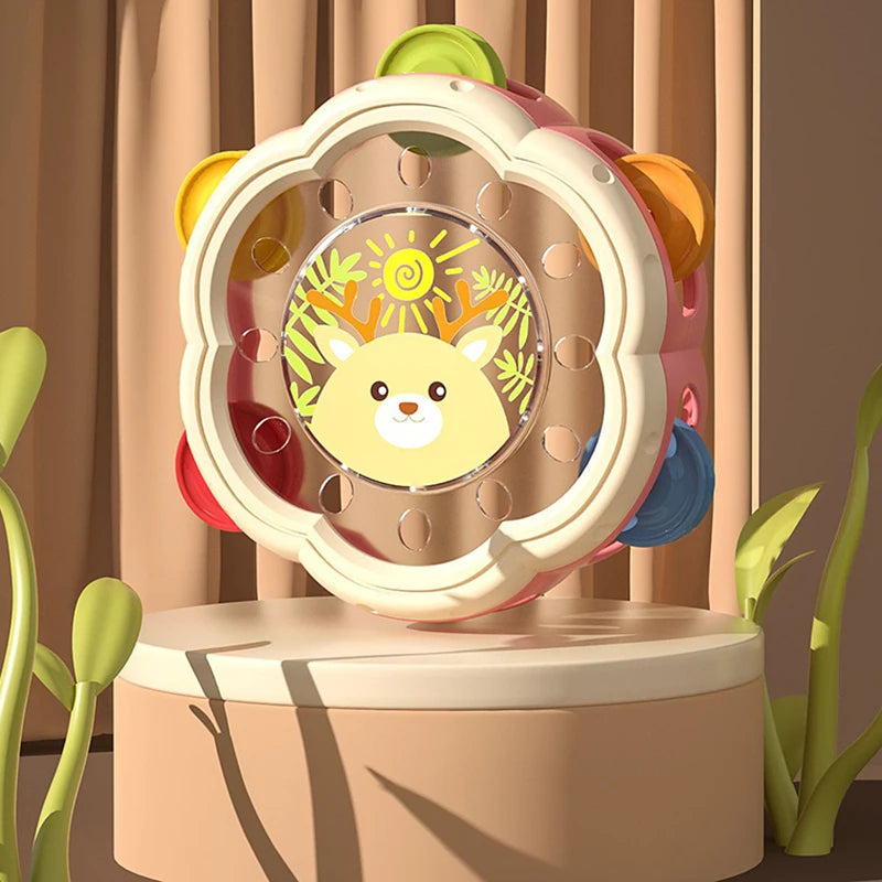 Montessori Hand Drum Shake Rattle | Music Toy for Toddlers