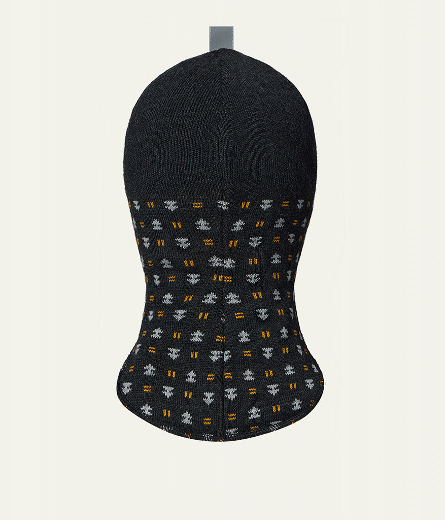 80575 Boys’ Knitted Winter Balaclava with Shield Patch & Pattern – Wool Blend | Ages 18–30 Months | Sizes 50–52