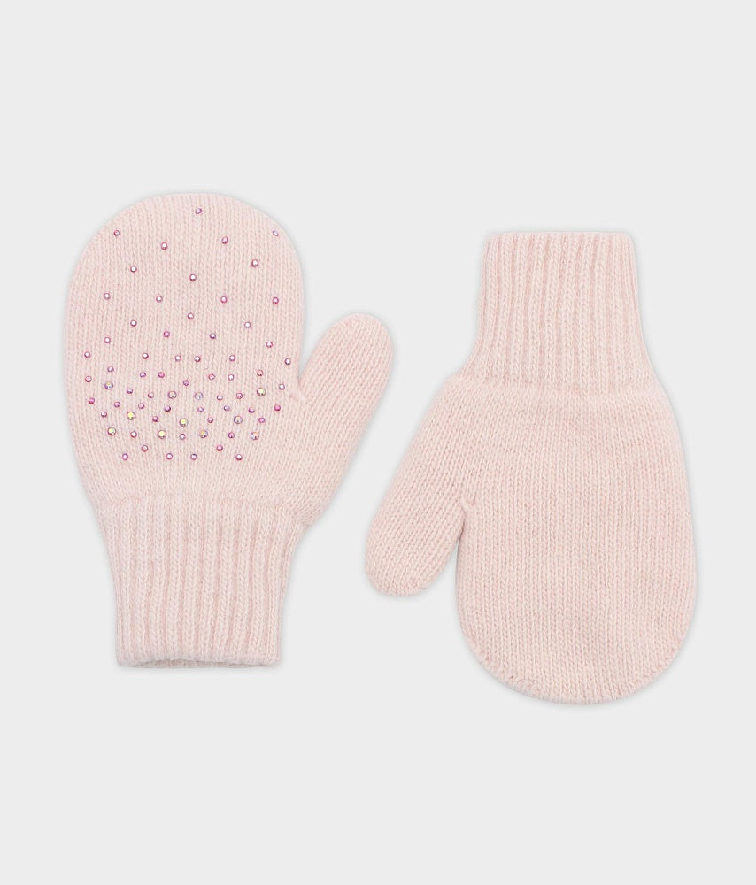 10366 Kids Girls’ Winter Mittens | Ages 2–6 | Double-Layer | With Natural Fur Decoration